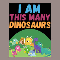 I Am This Many Dinosaurs 8 Eight Eighth Poster Quote Vintage T-shirt | Artistshot