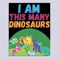 I Am This Many Dinosaurs 8 Eight Eighth Poster Quote Fleece Short | Artistshot