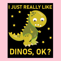 I Just Really Like Dinos Ok Funny Design Poster Humor Graphic T-shirt | Artistshot