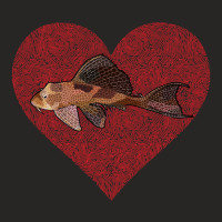 Hot Trend Plecostomus Valentines Day Fish Love Fingerprint Ladies Fitted T-shirt | Artistshot