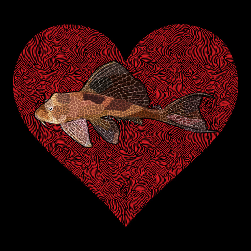 Hot Trend Plecostomus Valentines Day Fish Love Fingerprint Women's V-Neck T-Shirt by Estrada Link | Artistshot