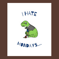 I Hate Mondays Dinosaur Poster Aesthetic Adjustable Cap | Artistshot