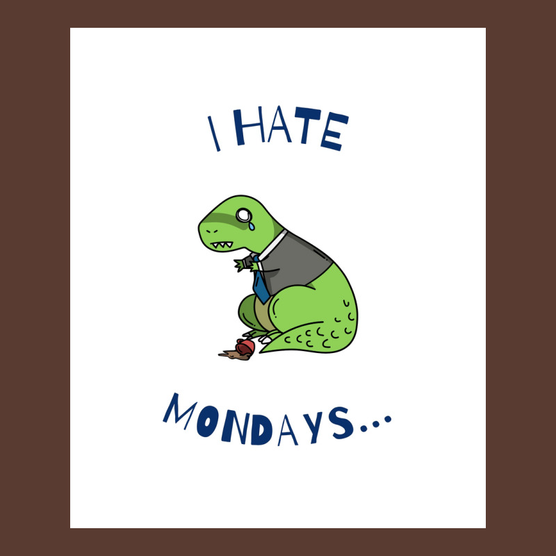 I Hate Mondays Dinosaur Poster Aesthetic Adjustable Cap | Artistshot