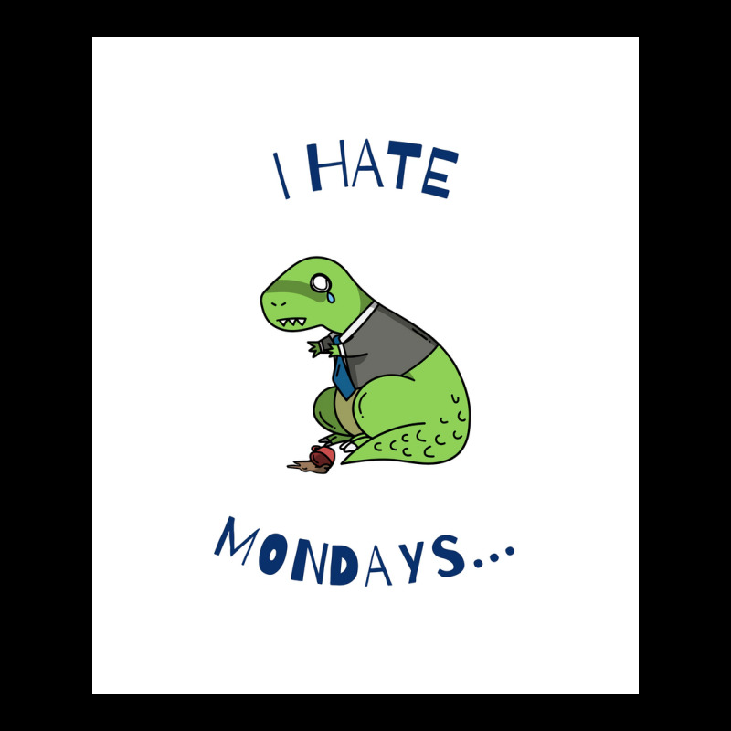 I Hate Mondays Dinosaur Poster Aesthetic Kids Cap | Artistshot