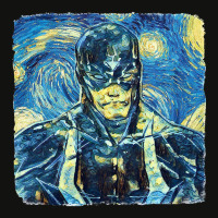 Black Bolt Van Gogh Style Scorecard Crop Tee | Artistshot