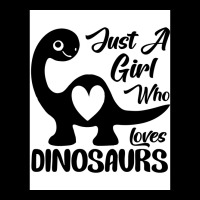 Just A Girl Who Loves Dinosaurs Poster Travel Men's Long Sleeve Pajama Set | Artistshot