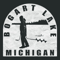 Bogart Lake Ice Fishing Michigan Women's Triblend Scoop T-shirt | Artistshot