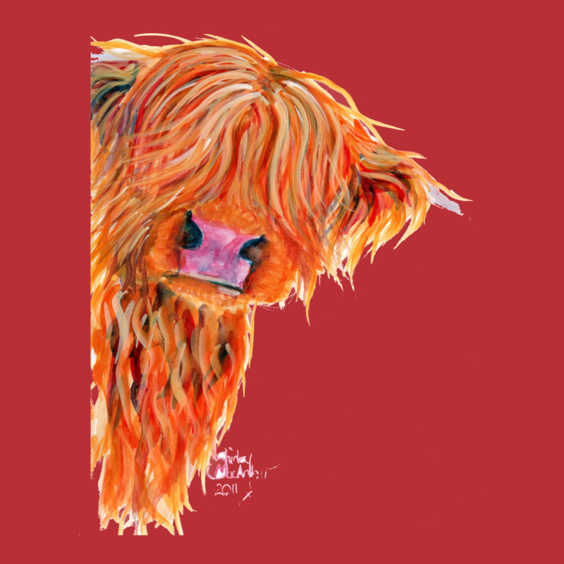 Highland Cow 'peekaboo' By Shirley Macarthur T-shirt | Artistshot