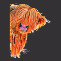 Highland Cow 'peekaboo' By Shirley Macarthur Vintage Short | Artistshot