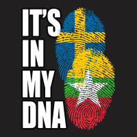 Burmese And Swedish Mix Heritage Dna Flag T-shirt | Artistshot