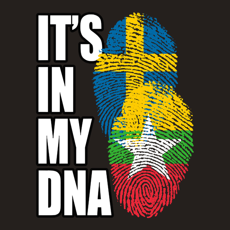 Burmese And Swedish Mix Heritage Dna Flag Tank Top | Artistshot