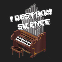 I Destroy Silence Church Organ Organist Musician Cathedral Ladies Polo Shirt | Artistshot