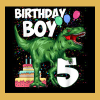 5th Birthday Boy 5 Years Old Dinosaur Saurus T Rex Poster Boy Vintage Hoodie And Short Set | Artistshot