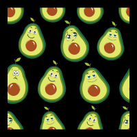 Avocados With Cute Expressions Seamless Pattern Cropped Hoodie | Artistshot