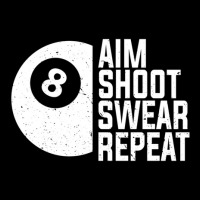 Billiards 8 Ball Funny Aim Shoot Swear Repeat Gift 1 Men's Long Sleeve Pajama Set | Artistshot