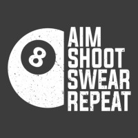 Billiards 8 Ball Funny Aim Shoot Swear Repeat Gift 1 Men's Polo Shirt | Artistshot