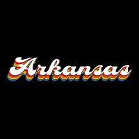 Arkansas Rainbow Text Design Adjustable Cap | Artistshot