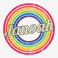 Janoah - Retro Rainbow Faded-style Ladies Fitted T-shirt | Artistshot