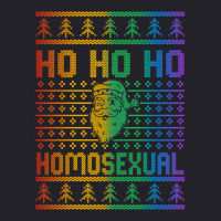 Ho Ho Ho Homosexual Christmas Holiday Lgbt Gay Ugly Design Unisex Sherpa-lined Denim Jacket | Artistshot