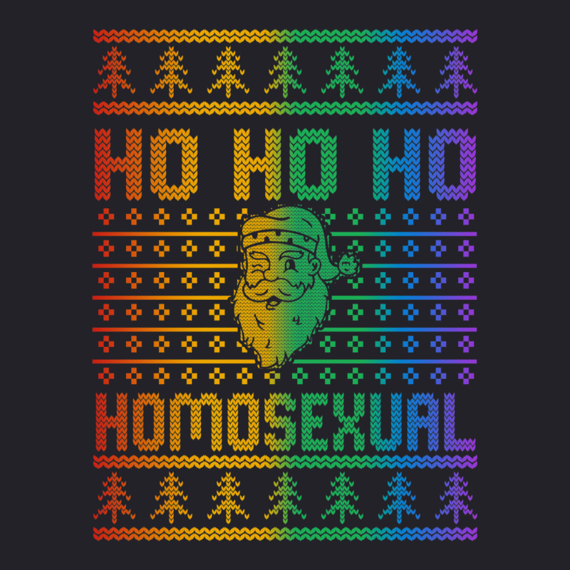 Ho Ho Ho Homosexual Christmas Holiday Lgbt Gay Ugly Design Unisex Sherpa-lined Denim Jacket | Artistshot