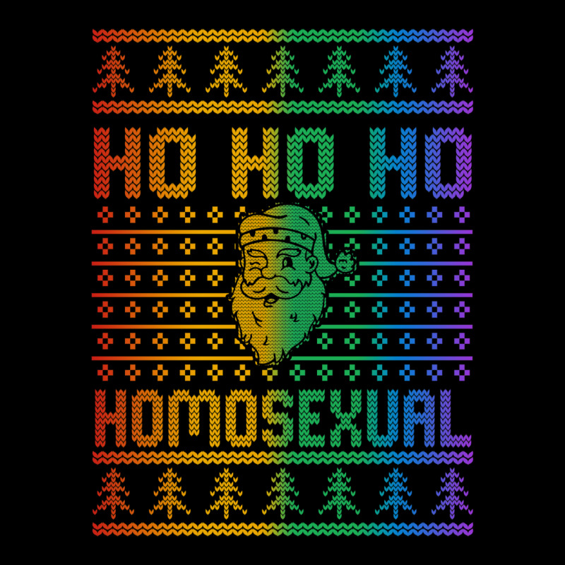 Ho Ho Ho Homosexual Christmas Holiday Lgbt Gay Ugly Design Men's 3/4 Sleeve Pajama Set | Artistshot