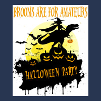 Funny Brooms Are For Amateurs Shirtnew Witch Dinosaur Halloween Tee Sh Ladies Denim Jacket | Artistshot