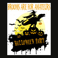 Funny Brooms Are For Amateurs Shirtnew Witch Dinosaur Halloween Tee Sh Scorecard Crop Tee | Artistshot