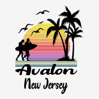 Avalon New Jersey Seaside Retro Sunset Adjustable Cap | Artistshot