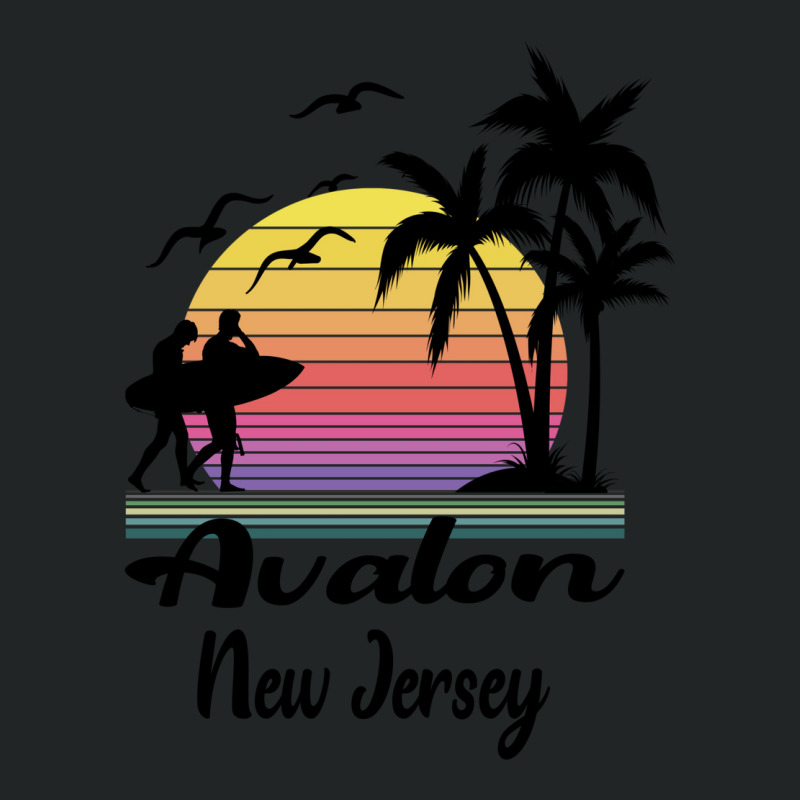 Avalon New Jersey Seaside Retro Sunset Duffel Bag | Artistshot