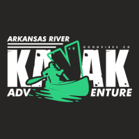 Arkansas River Kayak Adventure-xq8vf Ladies Fitted T-shirt | Artistshot