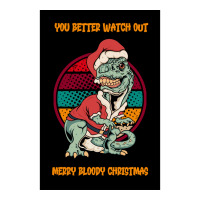 Dinosaur Christmas You Better Watch Out Santa Dinosaur Poster Long Sleeve Shirts | Artistshot