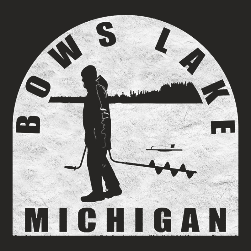 Bows Lake Ice Fishing Michigan Ladies Fitted T-Shirt by fencingderby989 | Artistshot