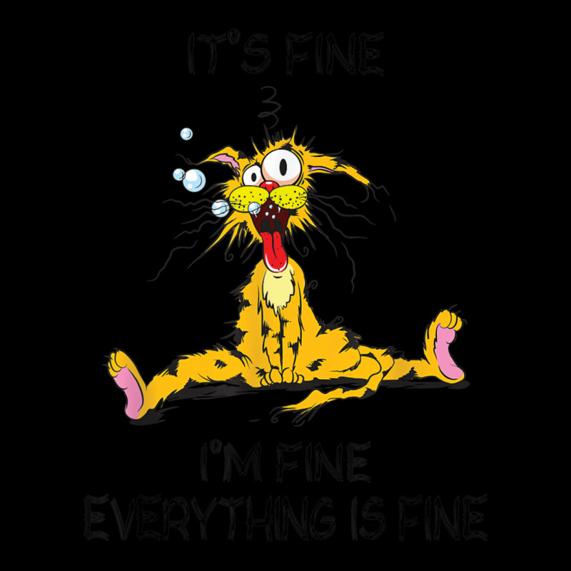 Its Fine Im Fine Everything Is Fine Funny Quote Cat Lightweight Hoodie by nessahlngrids | Artistshot