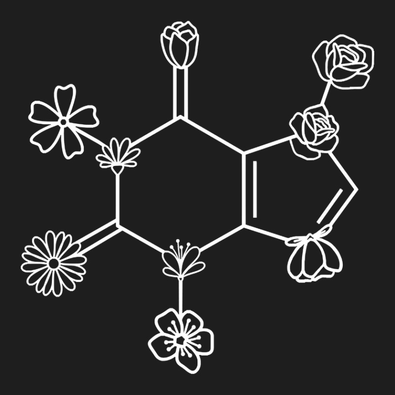 Caffeine Molecule Chemistry Floral Coffee Lovers Classic T-shirt | Artistshot