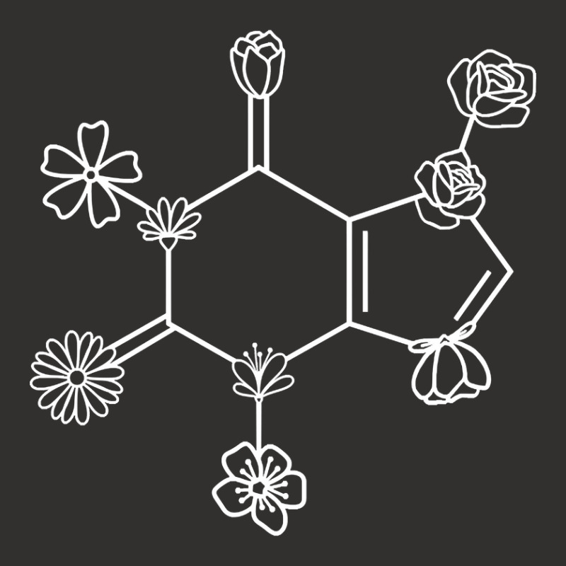 Caffeine Molecule Chemistry Floral Coffee Lovers Champion Hoodie | Artistshot