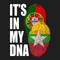 Burmese And Portuguese Mix Heritage Dna Flag Classic T-shirt | Artistshot