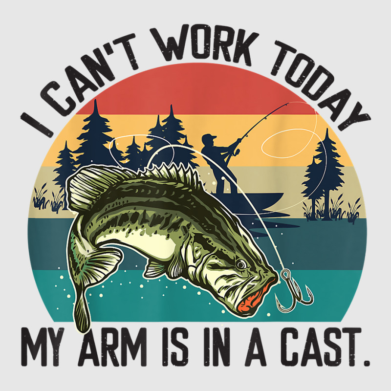 Mens I Can't Work Today, My Arm Is In A Cast, Fishing Vintage T Shirt Hoodie & Jogger Set | Artistshot