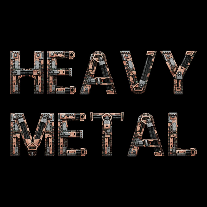 Heavy Metal - Metal Machinery Parts Decorated Text Adjustable Cap | Artistshot