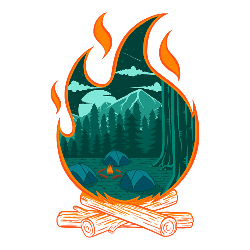 Campfire Adventure Camping Sticker | Artistshot