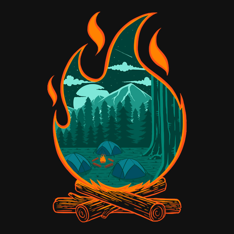 Campfire Adventure Camping Oval Patch | Artistshot