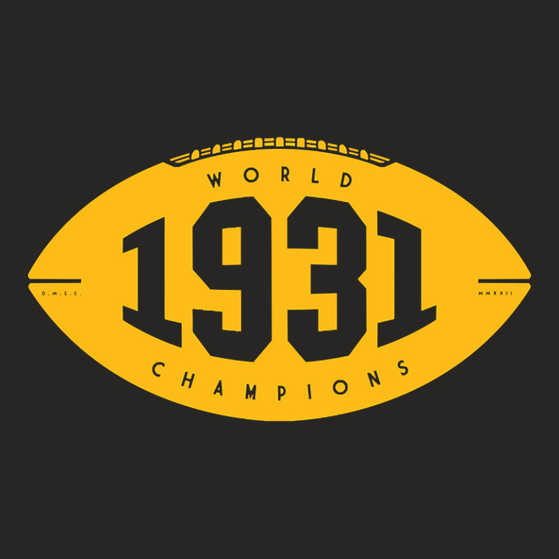 1931 World Champions - Packers (yellow) Ladies Fitted T-Shirt by fumbledeafness270 | Artistshot