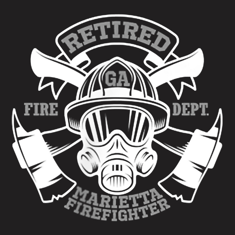 Retired Firefighter Marietta, Georgia Tribute   2 Sided T Shirt T-shirt | Artistshot