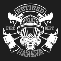 Retired Firefighter Marietta, Georgia Tribute   2 Sided T Shirt Classic T-shirt | Artistshot