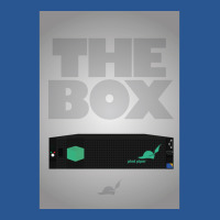 The Box By Pied Piper Poster Blue T-shirt | Artistshot