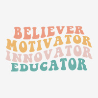 Believer Motivator Innovator Educator Teacher Back To School Baby Bibs | Artistshot