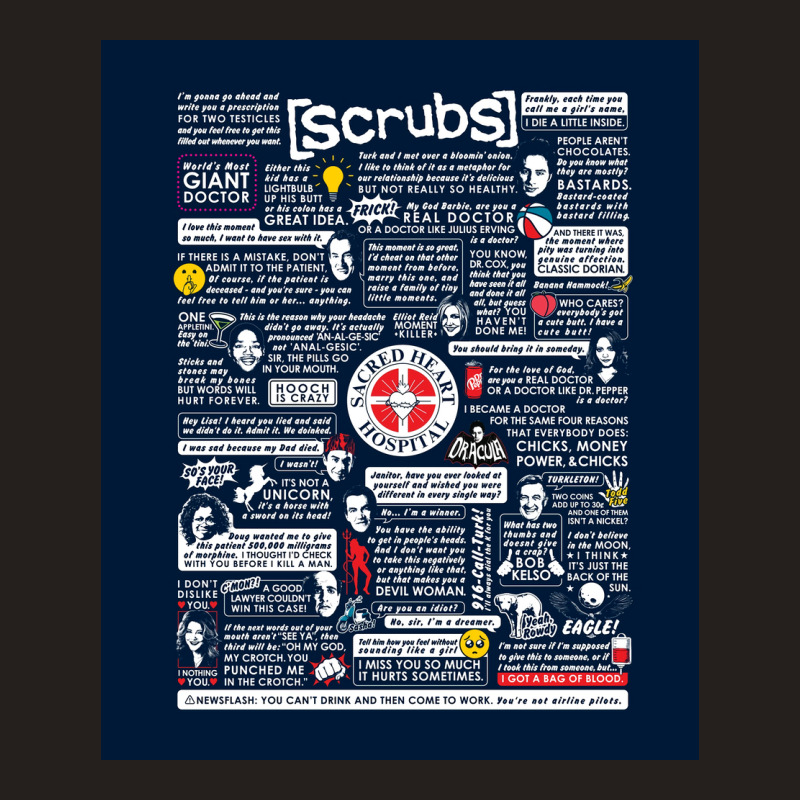 Wise Words Of Scrubs Poster Humor Tank Top by roccionsteeleys | Artistshot