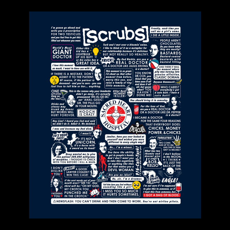 Wise Words Of Scrubs Poster Humor Men's 3/4 Sleeve Pajama Set by roccionsteeleys | Artistshot