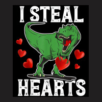 I Steal Hearts Dinosaur Funny Valentines Day Poster Girl T-shirt | Artistshot