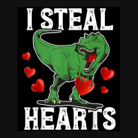 I Steal Hearts Dinosaur Funny Valentines Day Poster Girl Graphic T-shirt | Artistshot