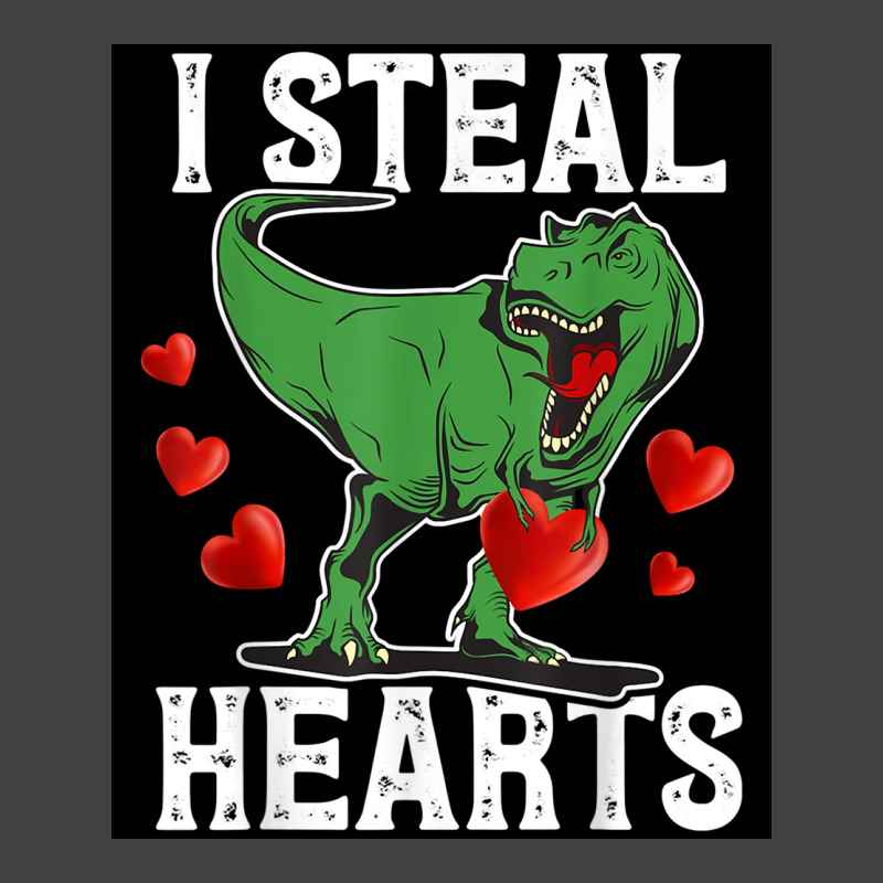 I Steal Hearts Dinosaur Funny Valentines Day Poster Girl Vintage T-shirt | Artistshot